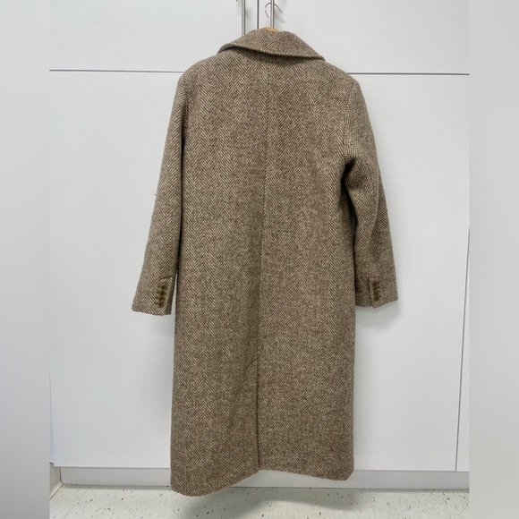 EUC Abercrombie Tailored Topcoat, brown herringbone MT - Picture 5 of 6